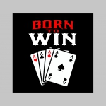 Born To Win -  mikina s kapucou stiahnutelnou šnúrkami a klokankovým vreckom vpredu